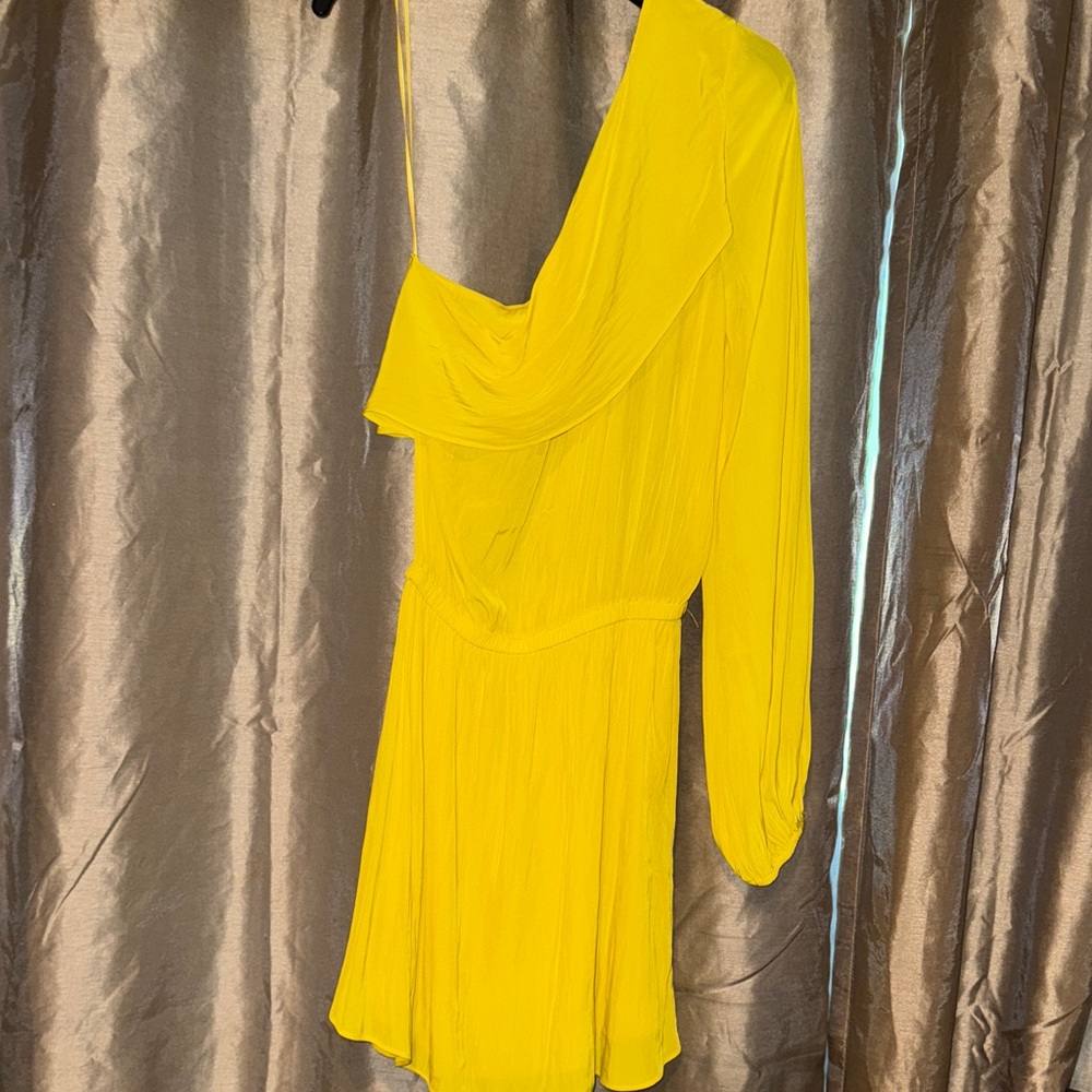 Ramy Brook Vibrant Yellow One-Shoulder Dress
